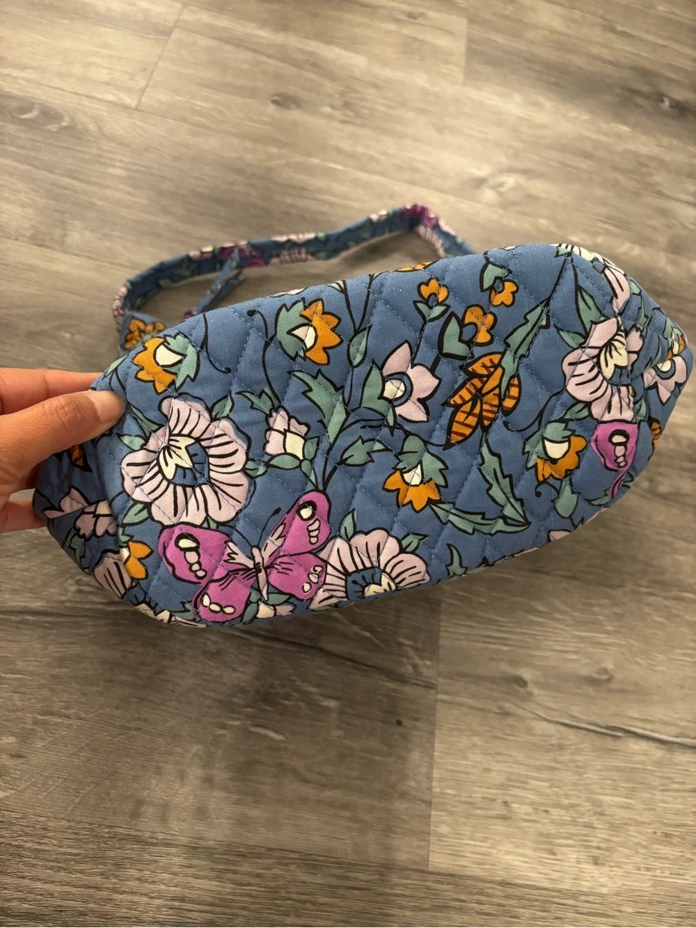 Vera bradley Quilted Floral Bucket Bag - Light Blue New